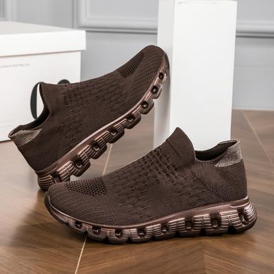 2024 Autumn Men's Shoes Breathable Mesh Casual Elastic Socks Sports Shoes with Thick Sole Platform Running Shoes Trainer Men