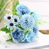 Single Stem Silk Rose Bouquet with Plastic Handle for Wedding Decoration