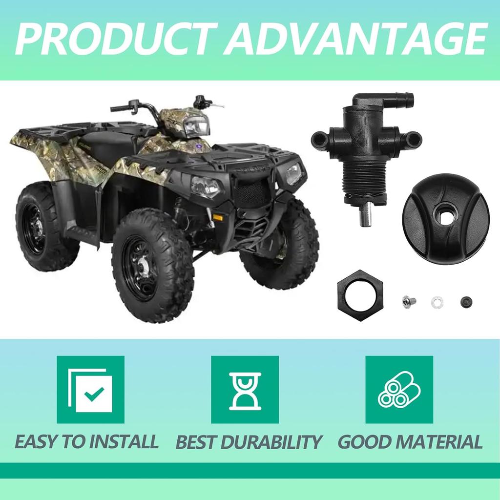 Fuel Tank Valve Petcock 3 Way Fuel Shut-off Valve Switch Replacement 5432559 For Polaris Twin Magnum Trail Boss 325 330 500 7052161 Sportsman 335 400