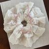 Hair Tie Embroidery Lace Fabric Bowknot Decor Hair Scrunchie High Elasticity No Damage