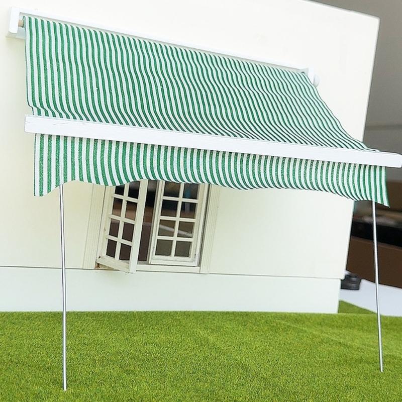 Doll House Awning With Easy Assembly Design For 1/12 Miniature Doll House Quick Installation Doll House Display Accessory