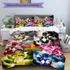 3-teiliges Bettbezug-Set (1 * Bettbezug + 2 * Kissenbezug, ohne Kern),Mighty Morphin Power Rangers Druck Bettwäsche Set, Schlafzimmer Dekoration, Ganzjahres, Geburtstag