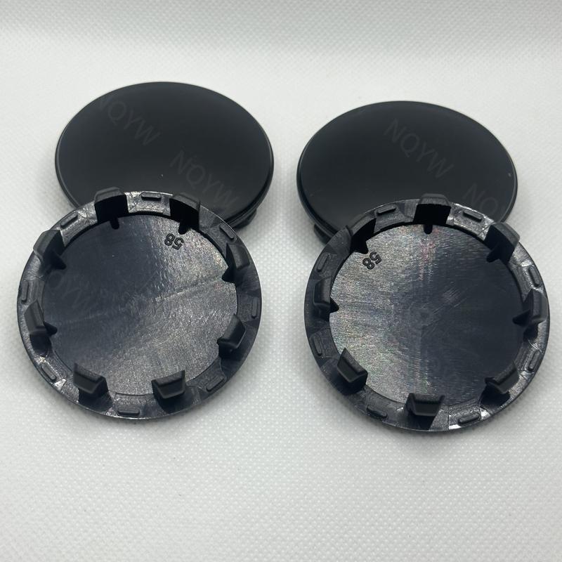 4 Teile/los 58mm Auto Rad Center Hub Cap Schwarz Kein Logo Radkappe Abdeckung Zubehör Für KIA Sportage Sorento Rio K5 Optima Für Hyundai