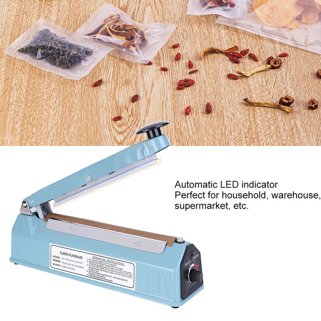 PFS?200 300W 8 Inch Impulse Heat Sealer Manual Sealing Machine Plastic Packaging Bag Sealer