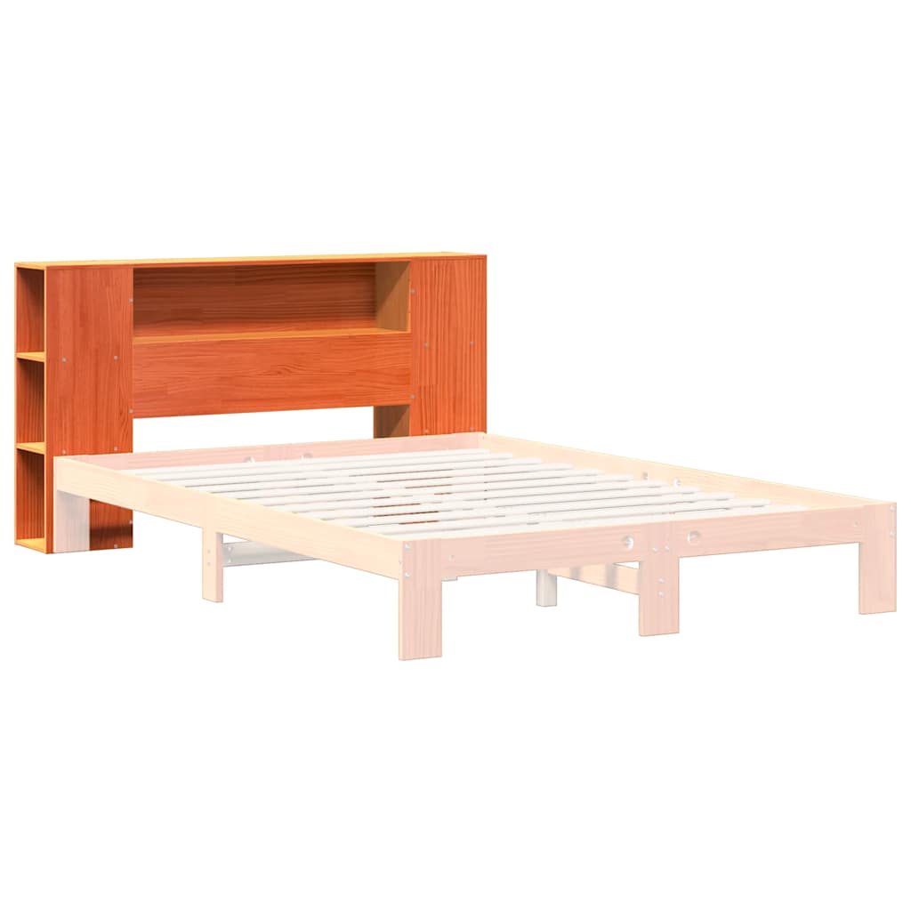 Headboard with Storage Space Wax Brown 150 Cm Solid Pine Wood