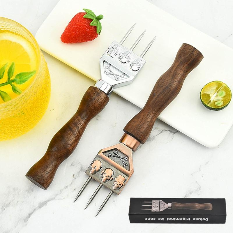 Ice Picks Ice Crushers Stainless Steel with Safety Wooden Handle Kitchen Gadgets for Restaurant Picnics Camping Home Use
