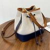 Color-blocked Bucket Bag Women's Summer Fashion Women's Bag Single Shoulder Bag Crossbody Bag Small Bag Handbag
