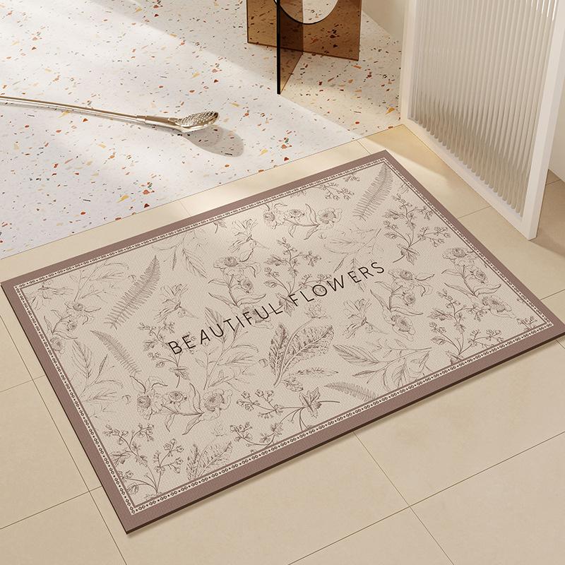 

American Bathroom Floor Mat Diatom Mud Water Absorption Fast Drying Anti-slip Foot Mat Bathroom Shower Room Entrance Door Mat 30 * 40cm