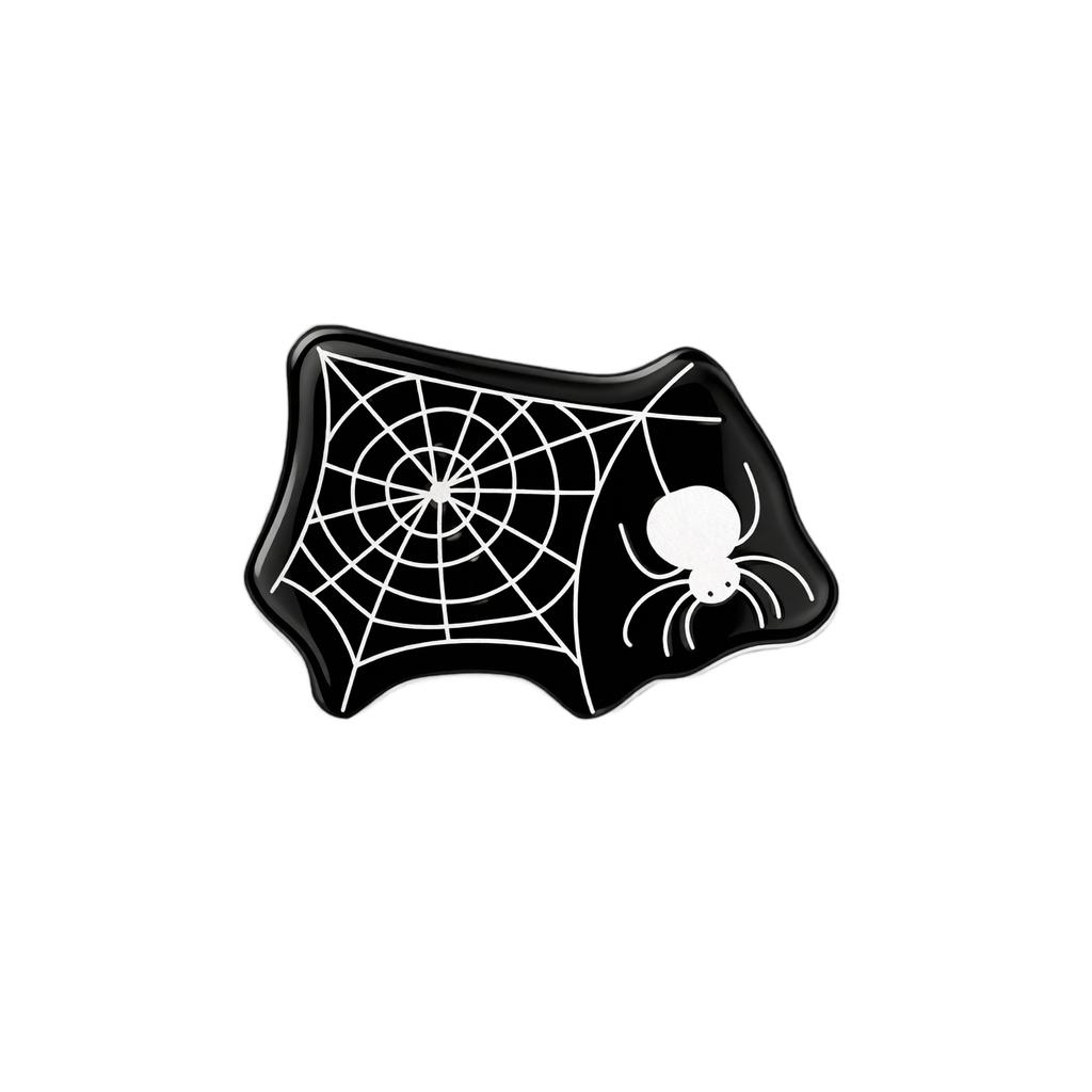 40x60cm Halloween Spider Web Shaped Entrance Mat Dustproof Durable Floor Rug Soft Faux Wool Texture