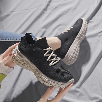 2023 New Women's Shoes Tire Sole Breathable Mesh Surface Daddy Shoes Women's Thick Sole Sports Shoes Increase All Match Casual Shoes