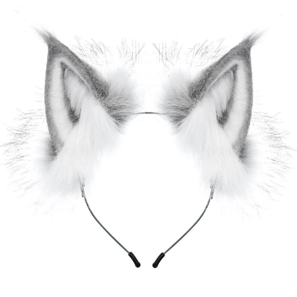 Animals Cat Ears Headband JK Furry Cosplay Headwear Sweet Wolf Dog Hair Band Halloween