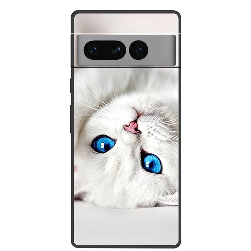 For Google Pixel 7 Pro Case Soft Black Silicone Bumper Butterfly Phone Cover for Googe Pixel7 7Pro Pixel7Pro Cases Fundas Coque