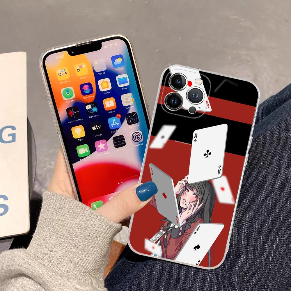 Japanese Anime Kakegurui Jabami Yumeko Phone Case For iPhone 16 15 14 11 12 13 Mini Pro XS Max Cover 6 7 8 Plus X Funda Shell