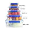 Rectangular Transparent Plastic Storage Box with Lid for Fresh Fruits, Vegetables, and Meat
