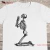 Praying Skeleton T Shirt Retro Vintage Washed Designer Clothes Top For Everyday Wear Graphic Fashion Breathable Versatile