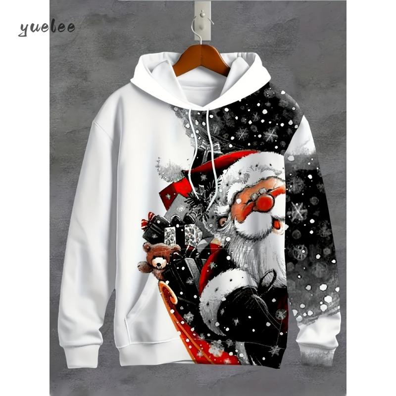 New Santa Claus 3d Graphic Print Hoodies Men Women Fashion Christmas Hoodie Sweatshirt Snowman Tracksuits Men clothing Winter Falls