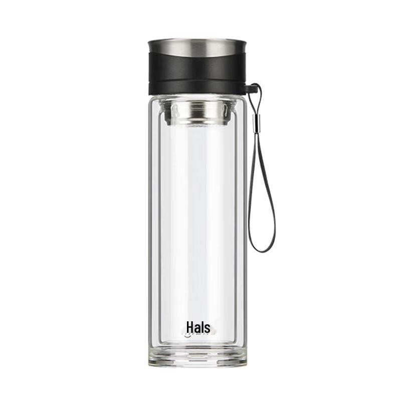 Haers Portable Double-Wall Glass Tea Infuser Tumbler