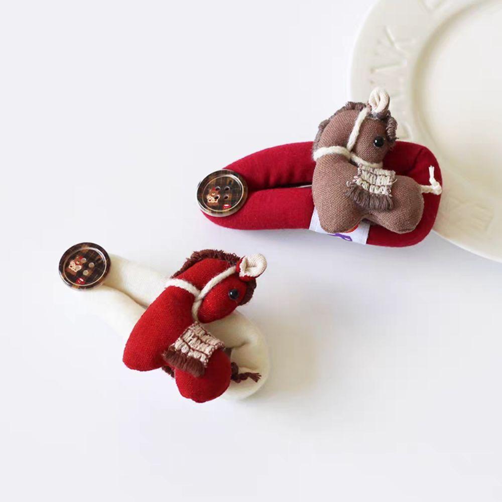 Hair Wear Horse Hair Clip Funny Horse Doll Side Clip Cute New Year Hair Clip Headwear