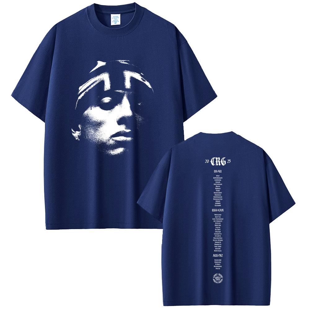 Rapper Central Cee Face Graphic T Shirt CANT RUSH GREATNESS World Tour 2025 Tshirt Unisex Women Hip Hop Fashion Oversized Tshirt