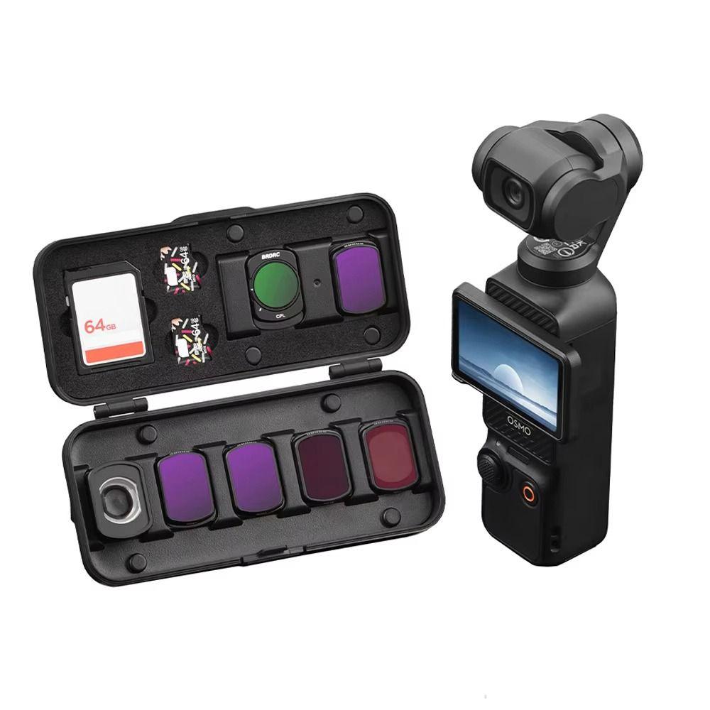Protective Filters Carrying Case for DJI Osmo Pocket 3 UV/CPL/ND Wide-angle Lens SD/TF