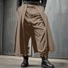 INCERUN Men Pleated Patchwork Gothic Casual Trousers Pants