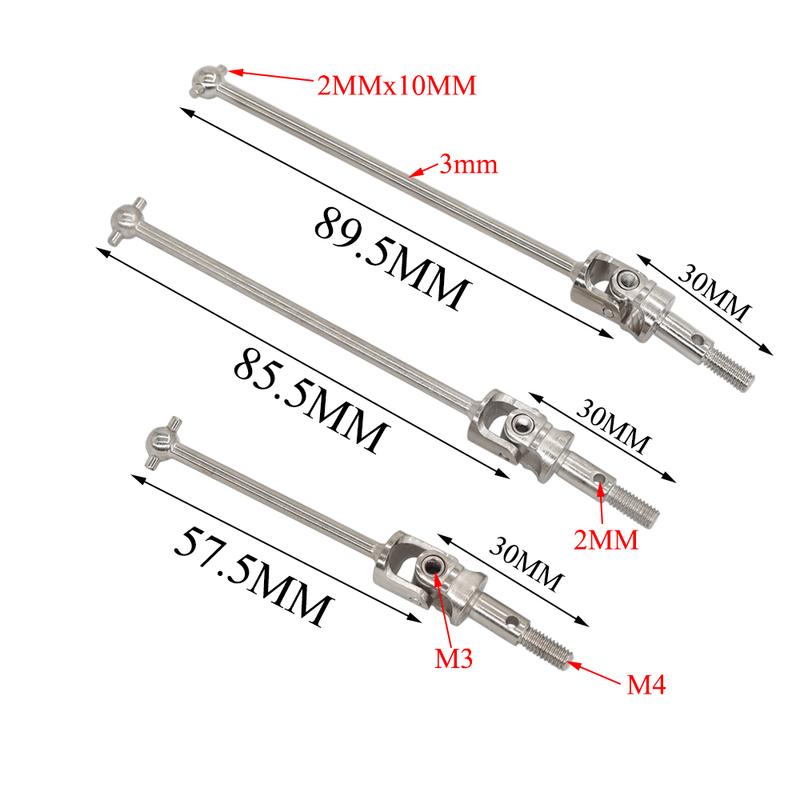 2PCS HSP 102015 106015 108015 Dogbone Drive Shaft CVD For HSP Redcat 1/10 RC Car 94102 94103 94123 94177 94106 94107 94111 94108