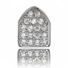 Trendy Rhinestone Zirconia Gold Grillz - Stylish Hip Hop Single Tooth Jewelry Accessory