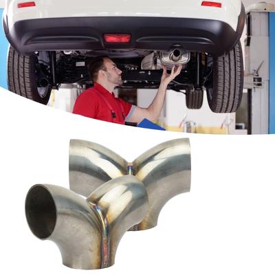 Universeller Edelstahl-Abgas-T-Stück Y-förmiger Adapter-Kuppler 51 57 63 76mm Für Auto LKW Motorrad Customization