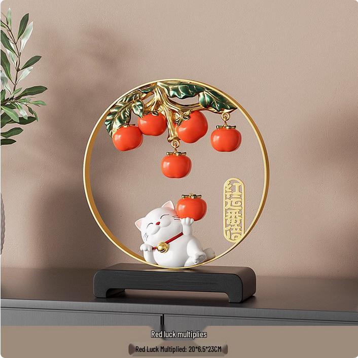 

Double Red Luck Chinese Ornament: Soft Furnishings for Living Room, TV Cabinet, Wine Cabinet, or Entrance Gift
