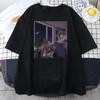 Kawaii Summer Clothes Quiet Stars Quiet Night Graphic Tshirts Fashion Vintage Camisa Casual Loose Hiphop Streetwear Camisetas