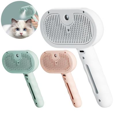 3 in 1 Katzen-Dampfbürste mit Auslöseknopf Haustier-Sprüh-Haarentfernungskamm Katzenpflegebürste Katzenhaarbürste zum Haaren & Pflegen