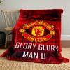 Soccer Theme Red Designed Flannel blanket for bedroom, living room, sofa, and nap
