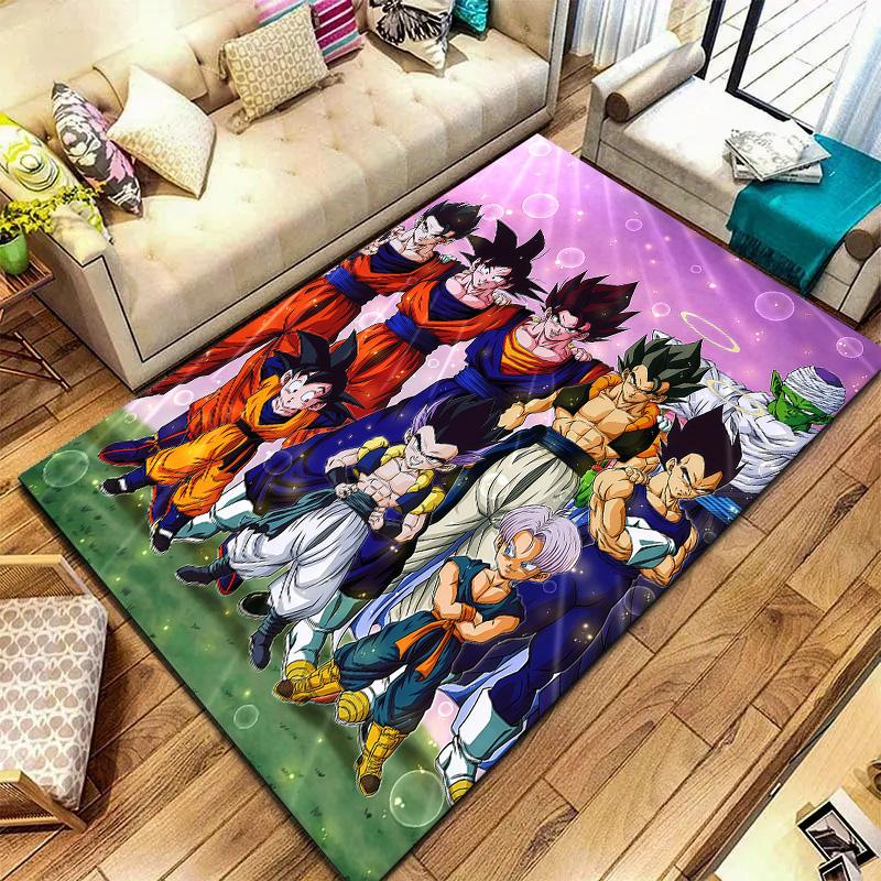 Cute Cartoon Son Goku Carpet Rug For Living Room Bedroom Home Sofa Decoration,kids Play Nonslip Floor Mat