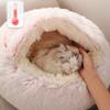 Winter Pet Cat Bed Round Long Plush Cat Warm Bed House Soft Pet Basket Sleep Bag For Small Dogs Cats Washable Kennel Sofa