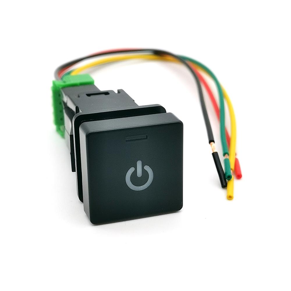 1PC Car LED DRL Radar Power on Off Fog Light Fan Seat Heated Switch Button with Wire Fit for Isuzu D-MAX 2021- 2023