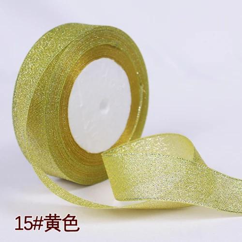 25yards 25MM Glitter Onion Ribbon Chrismas Wedding Decor Cake Candy Box Packaging Gift Wrap Materials Apparel DIY Accessories