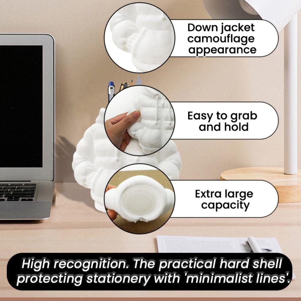 Puffer Jacket Design Desk Pen Holder Multifunctional Pen and Pencil Holder Student