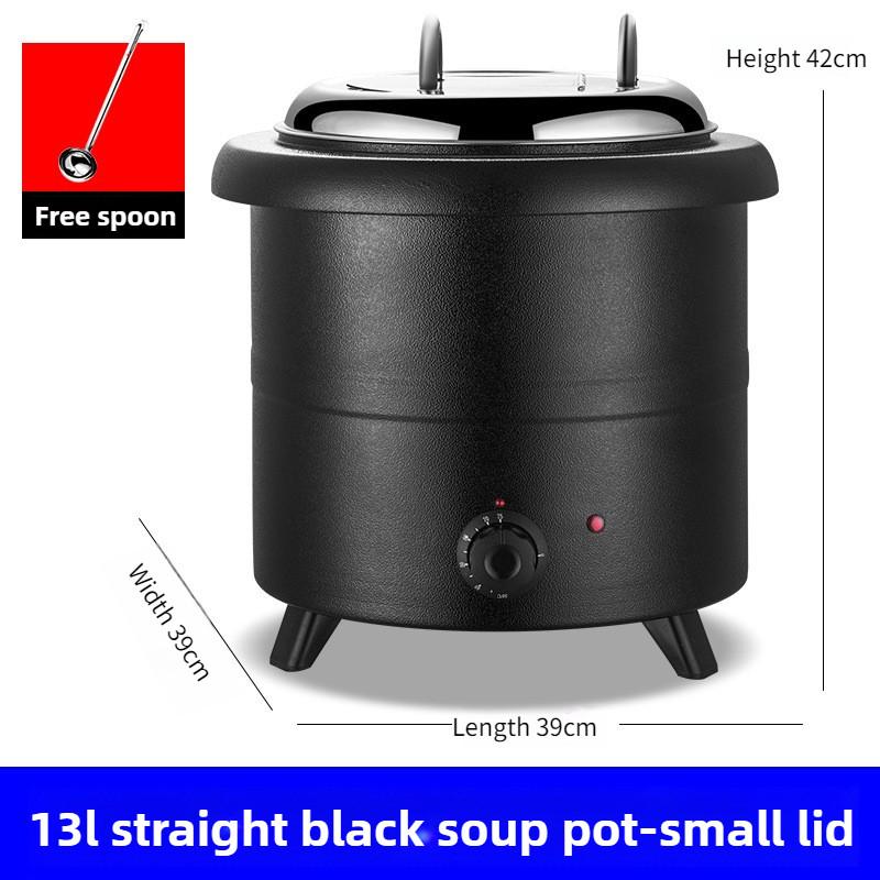 10L/13L Large Capacity Electronic Warm Soup Pot Restaurant Insulated Stainless Steel Buffet Stove Electric Heating Soup Stove
