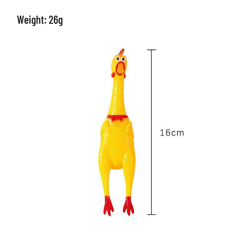 

Игрушка Кричащая курица для питомца: Игрушка для прорезывания зубов для собак и кошек, устойчивая к укусам, снимающая стресс