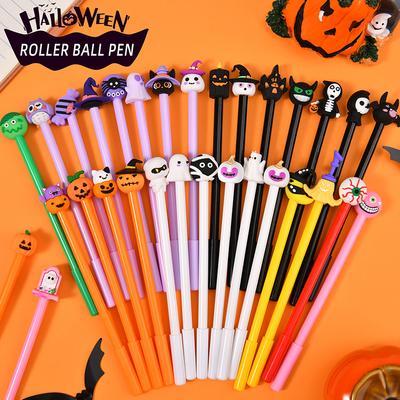 5PCS/Pack Halloween Style Neutral Pens Random Assorted Mixed Style Pumpkin Ghost Zombie Decorative Gel Pen Gift Party Favors ZYF