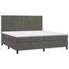 VidaXL Slat Bed Base with Mattress and LED, Upholstered Bed with Headboard, Double Bed, Adult Bedroom Bed, 3136084