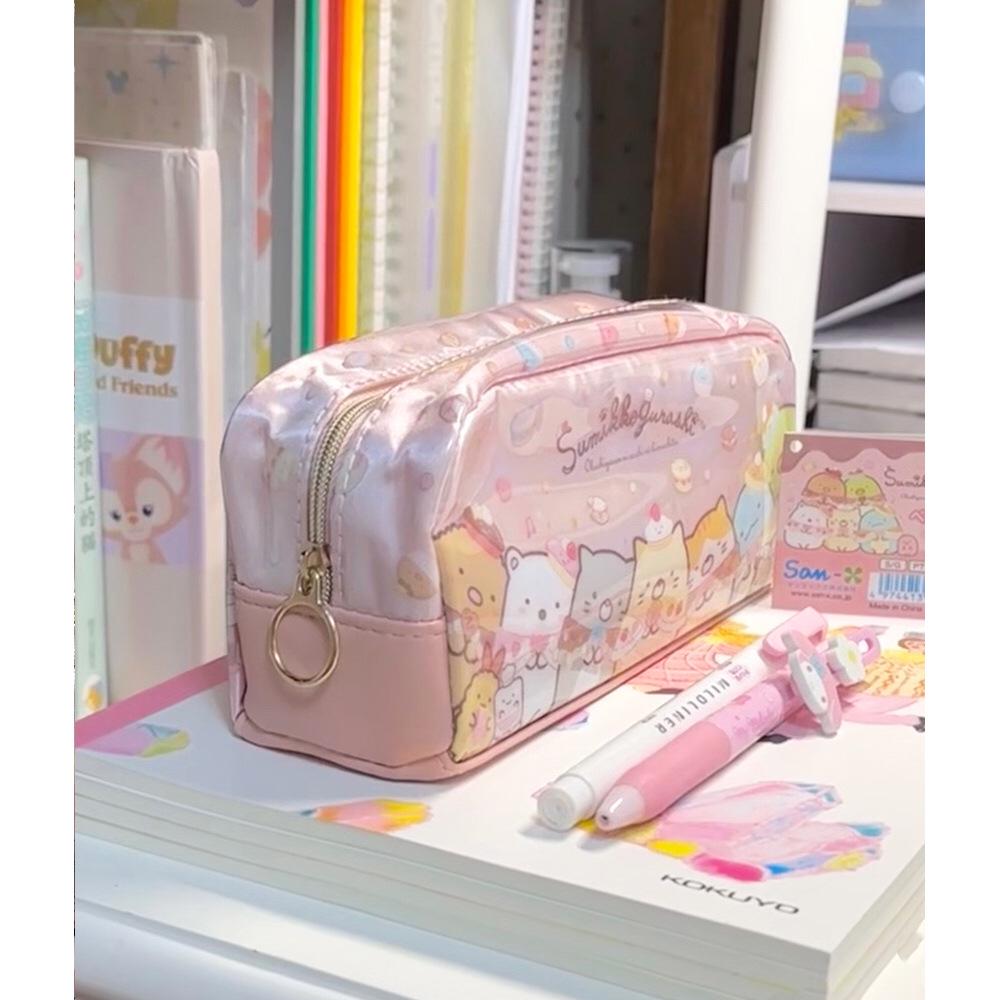 Прозрачный ПВХ пенал Sumikko Gurashi - Большой вместимости, Милый мультяшный дизайн для школьников