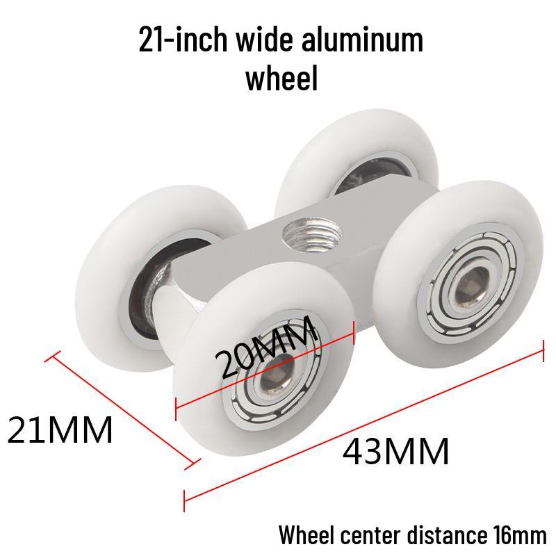Glass Shower Sliding Door Wheel and Tapered Hanging Clip Pulley