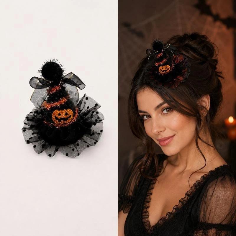 Halloween Decoration Headwear Halloween Party Cosplay Prop Dress Up Mini Hat Horror Skull Bat Hair Hoop Halloween Prop Hat