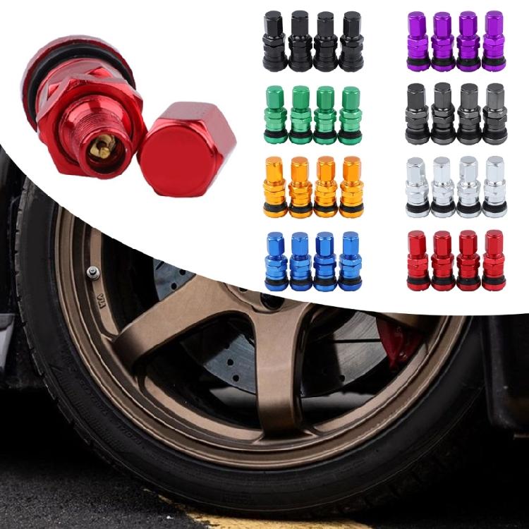 Car Wheel Valves Stems Cores Aluminum Alloy Construction with Enhances Durability and Style For Everyday Commuting 4pcs