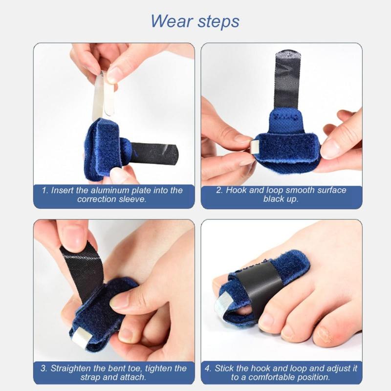 1Pc Hammer Toe Straightener Corrector Splint For Curled Crooked Bent Toes Fixation Strap Protector