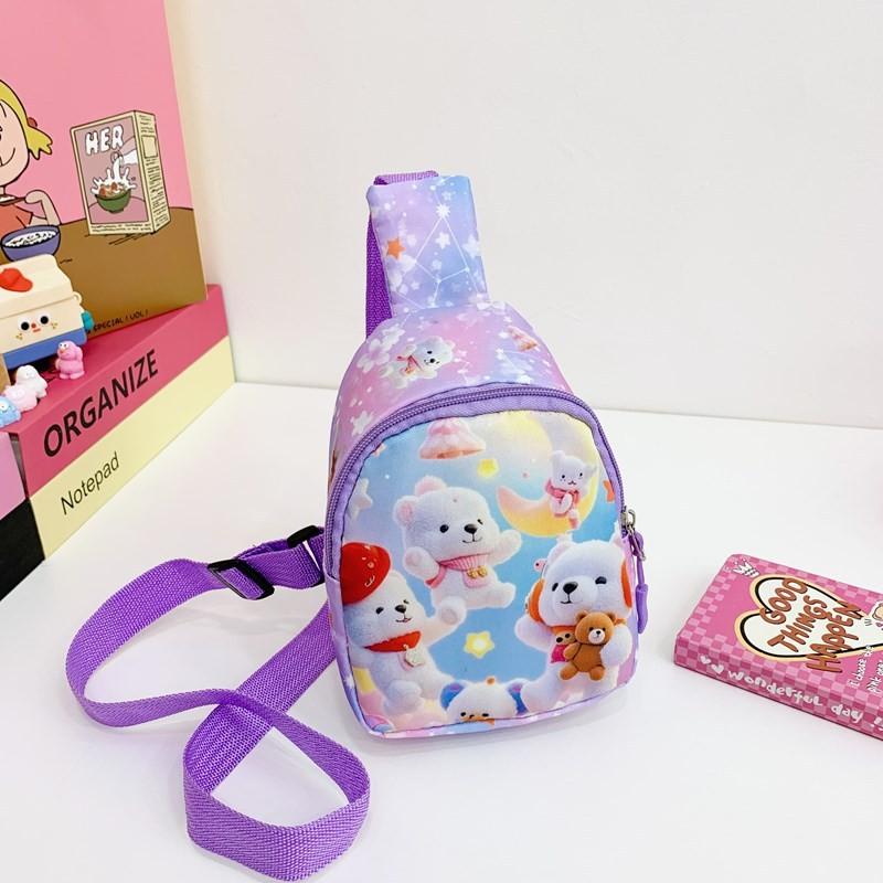 

Мультяшная детская нагрудная сумка с полиэстеровой подкладкой для повседневного использования, подходит для малышей StyleA