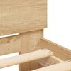 LED illuminated bed frame with headboard Sonoma oak finish 150x200 cm