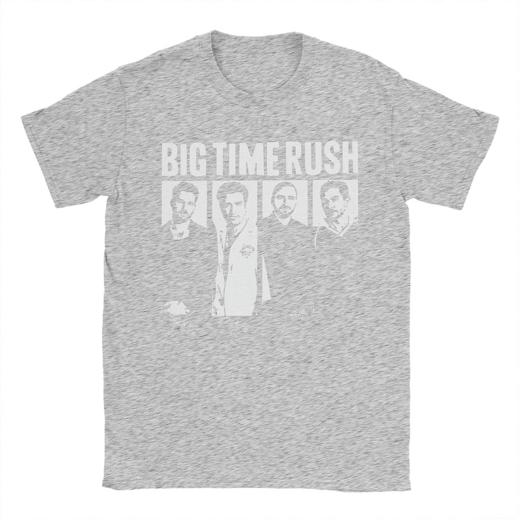 Men Tshirt Big Time Rush Tour 2025 Humor 100 Cotton Tee Shirt Short Sleeve T Shirt Crew Neck Tops Plus Size