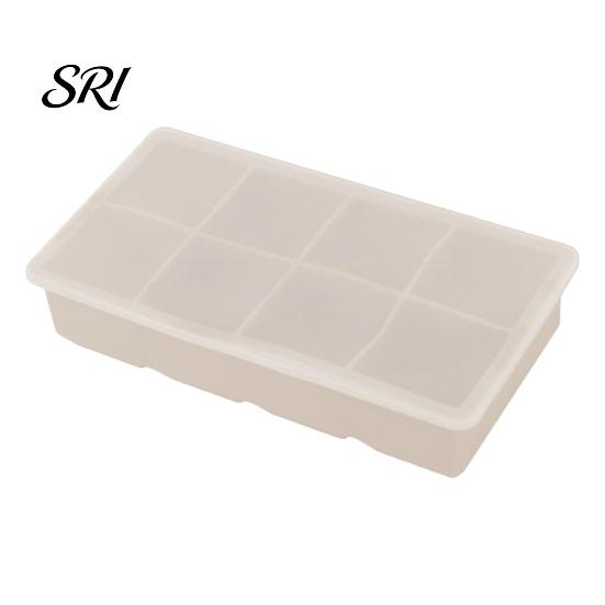 Durable Silicone Ice Mold Cube Tray with Lid 4/6/8 Cavities Easy Release Drinks Summer Refrigerator Cocktail Whiskey Maker Press Kitchen Supplies